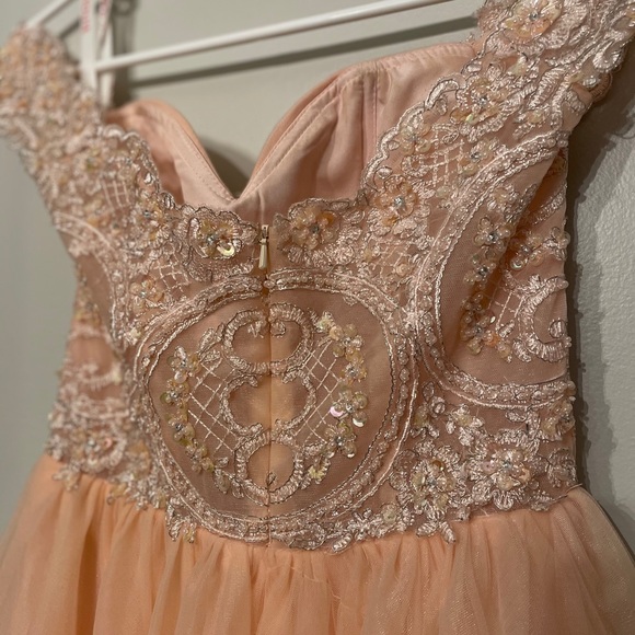 blush beaded fit and flare dress👗🤩 - Picture 5 of 5